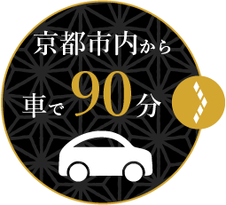 京都市内から車で90分