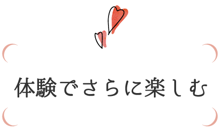 体験でさらに楽しむ