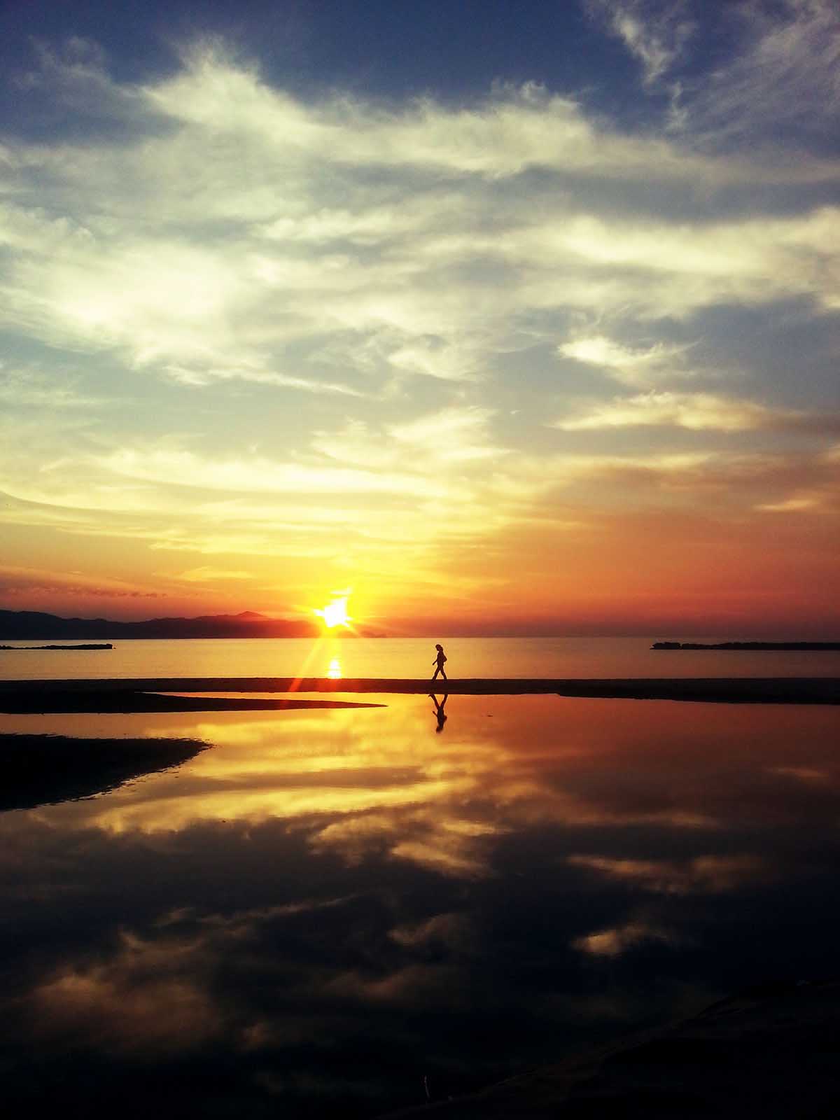 浦 夕日 温泉 ヶ