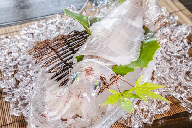 京丹後　夏の新定番「活イカ」