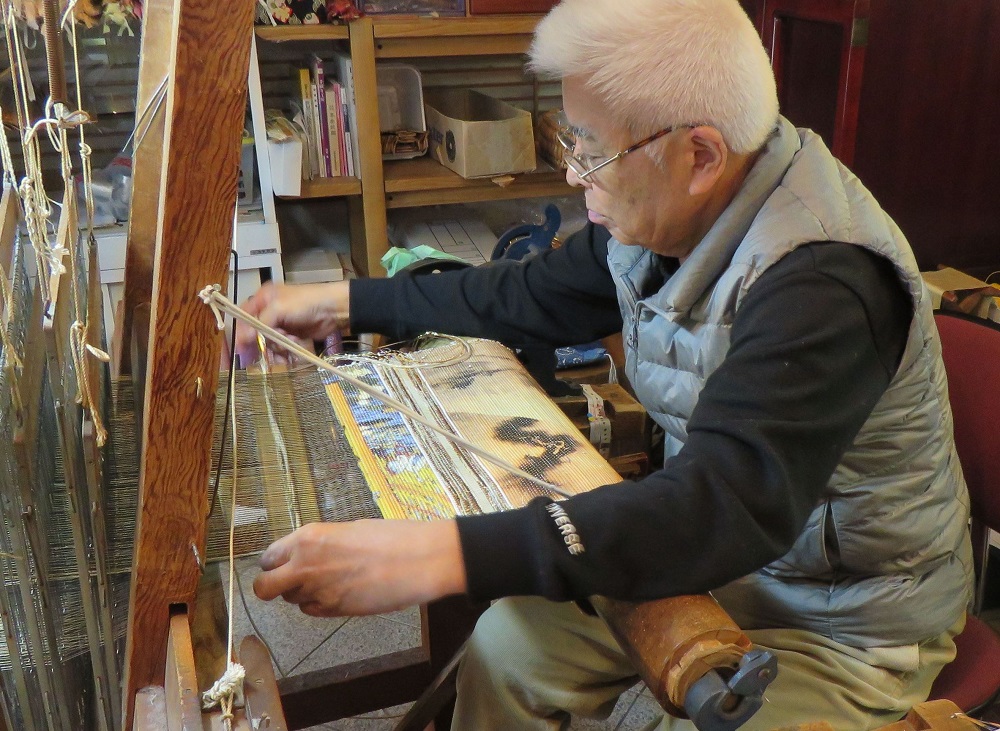 江戸時代の浮世絵を織物で再現 京丹後の西陣織職人 - ありのままの丹後
